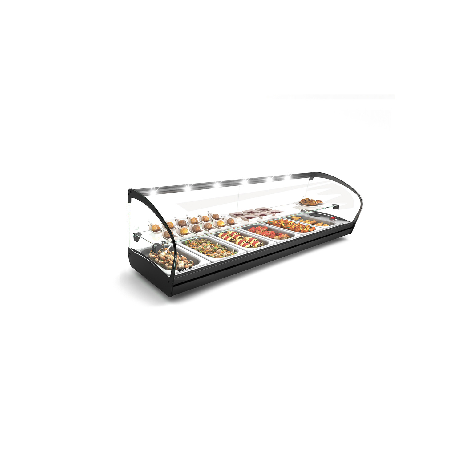 Vitrina para Tapas Calentadora de baño María con 2 pisos. Sayl Shark CK26