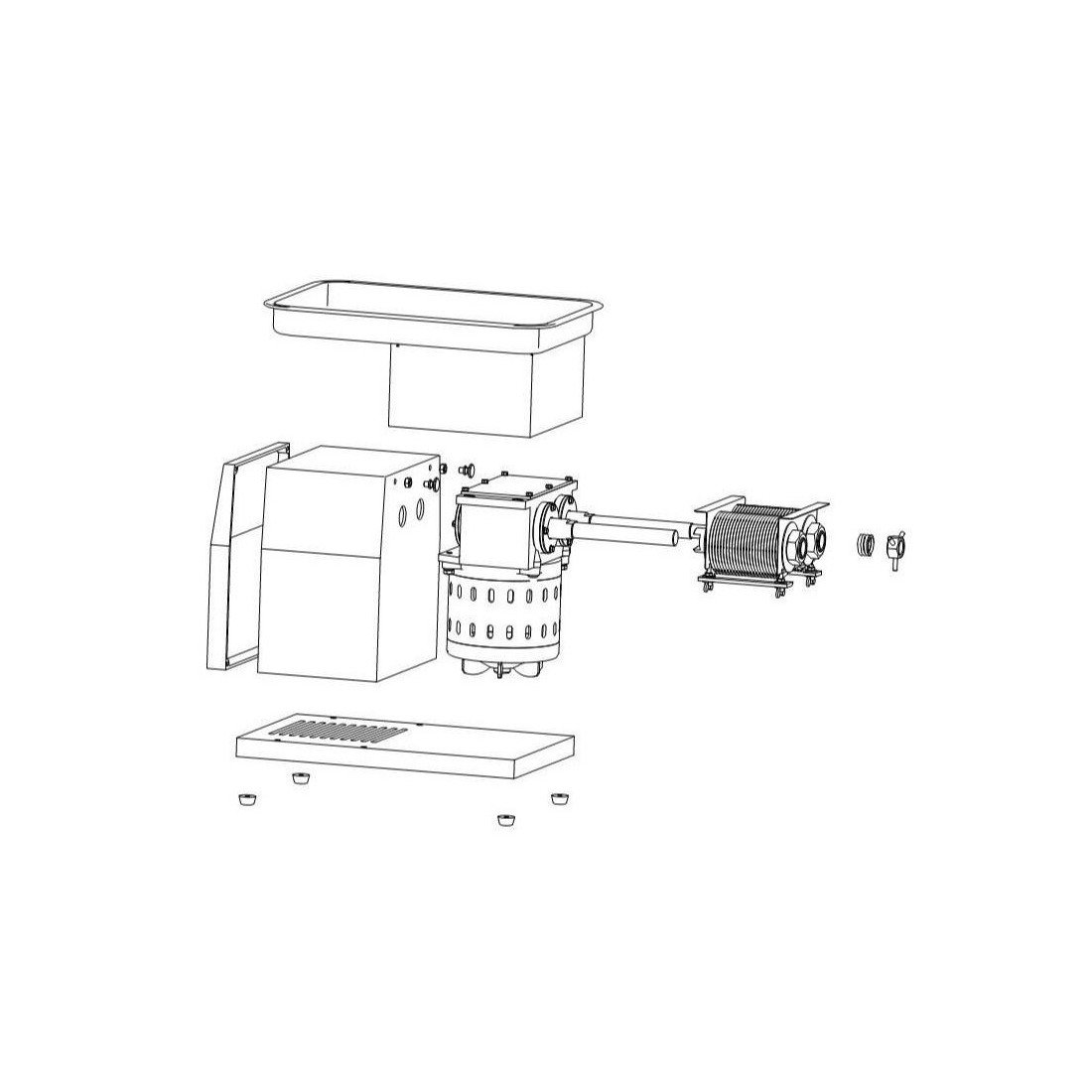 Cortadora de Carne en Tiras o Dados SL-48 Separación de corte 8mm - imagen 3