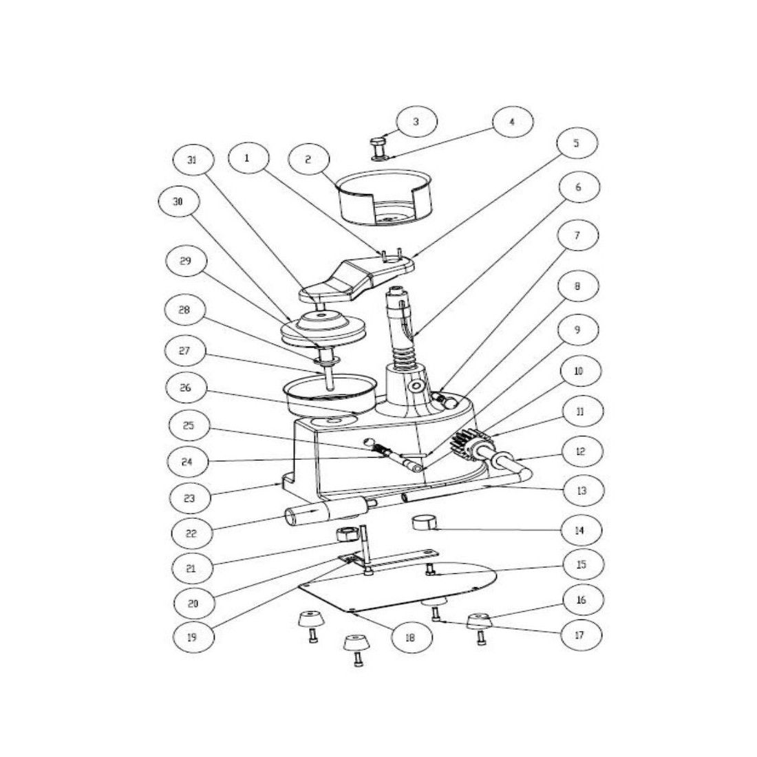 Formadora de hamburguesas semiautomática 13cm HF-130 - imagen 3