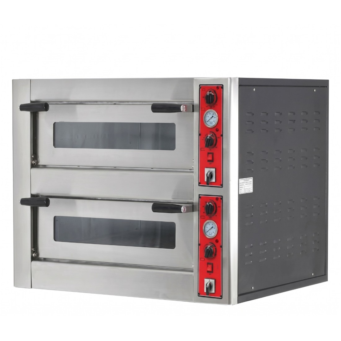 Horno de pizza profesional eléctrico doble 5+5 pizzas 30cm EMP.6+6