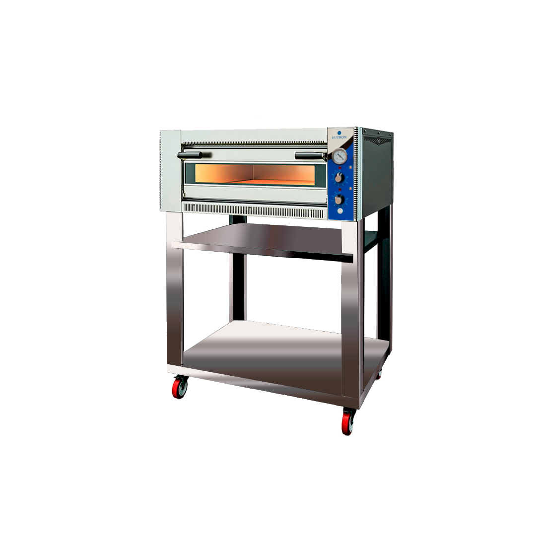 Horno de pizza profesional eléctrico simple para 6 pizzas de 33cm DYP-6 con soporte