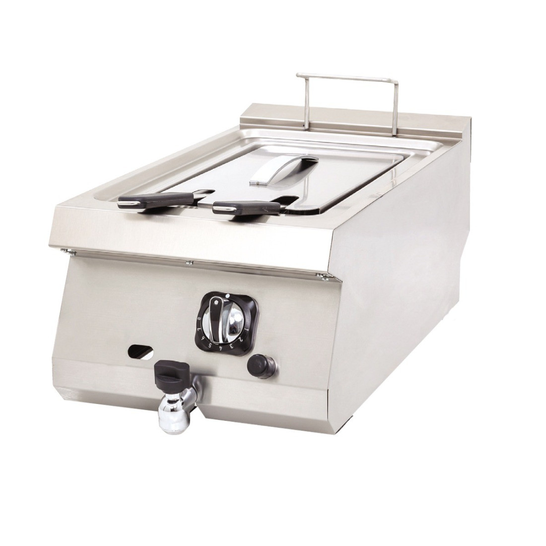 Freidora a gas industrial simple DRNGF-4060 400mm