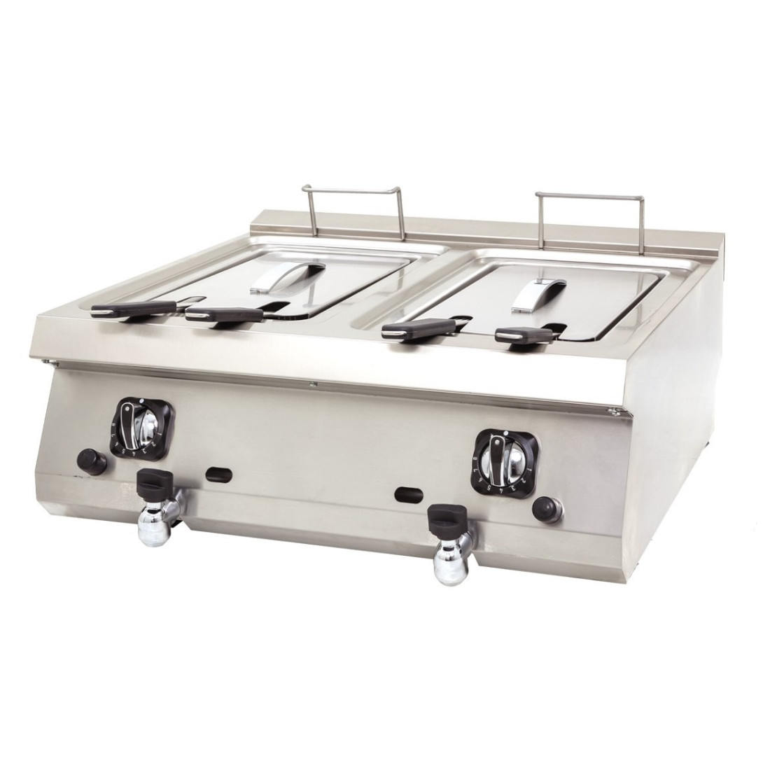 Freidora a gas industrial doble DRNGF-7060 700mm (imagen 2)