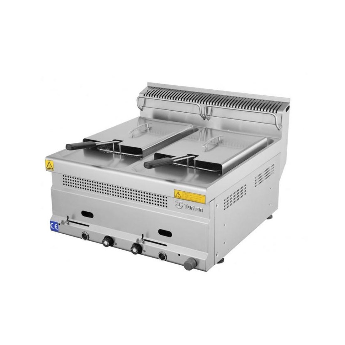 Freidora a gas industrial doble TC.6FG600 600mm