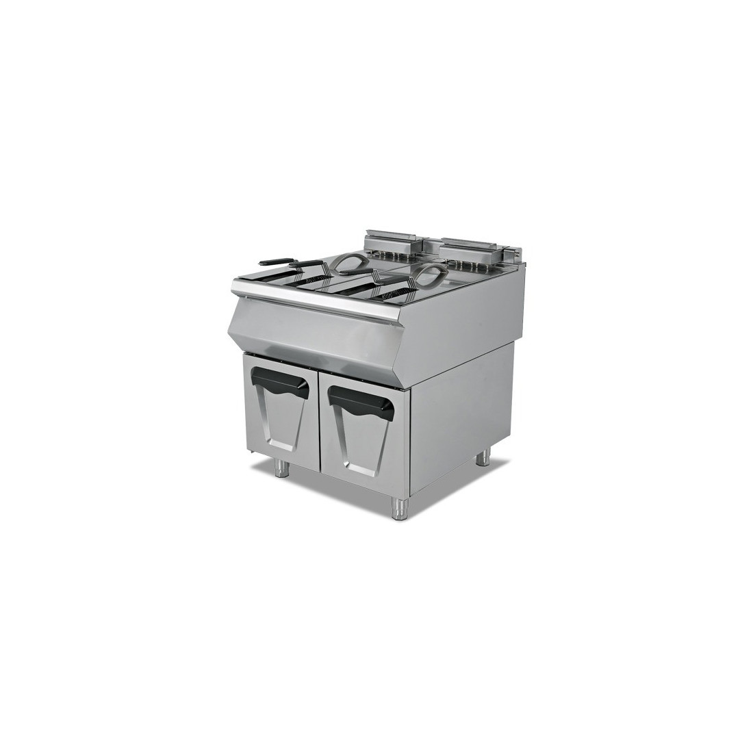 Freidora a gas industrial 24+24 litros con mueble serie 900 800mm ref. CP-9333E