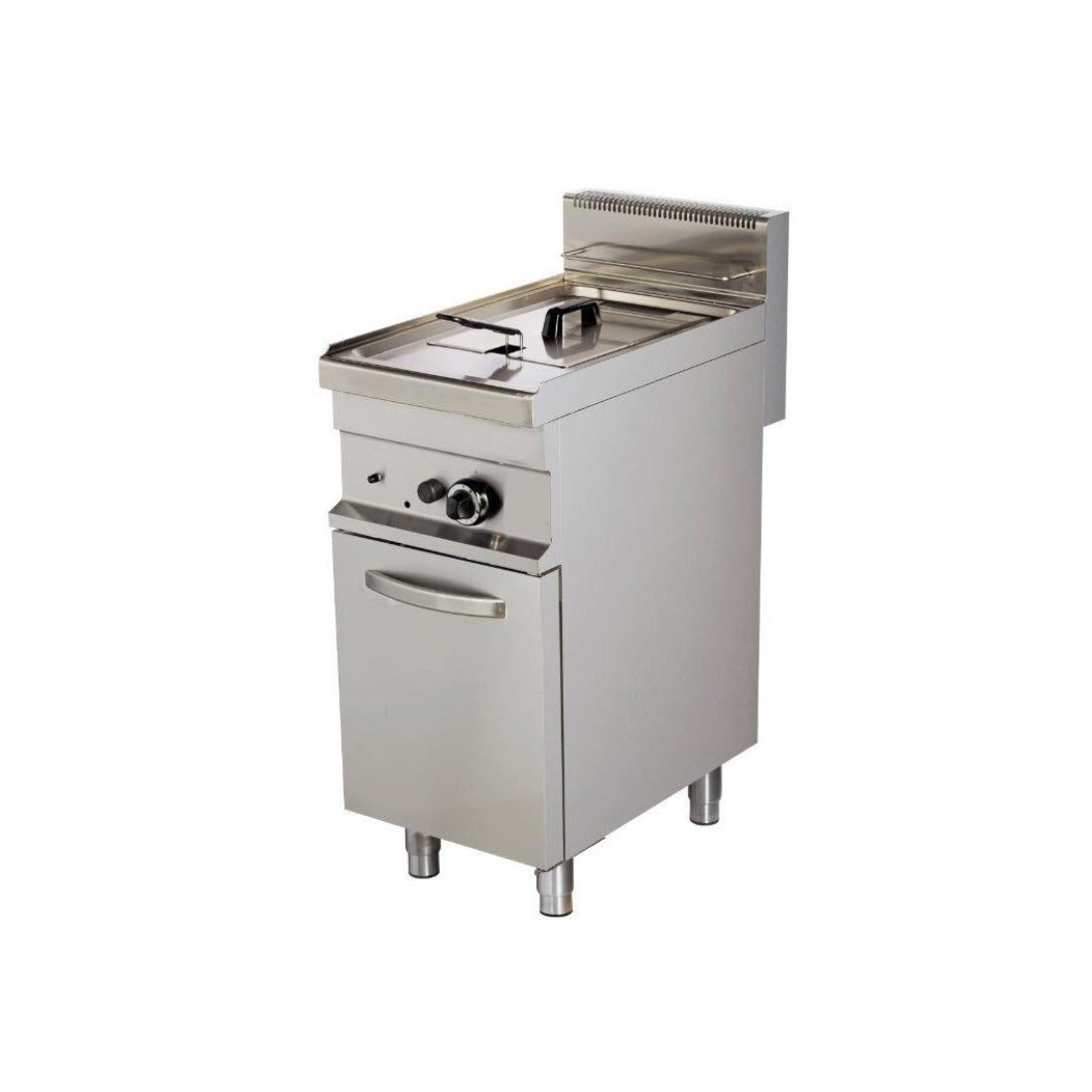 Freidora a gas industrial simple GF712 cuba monobloque