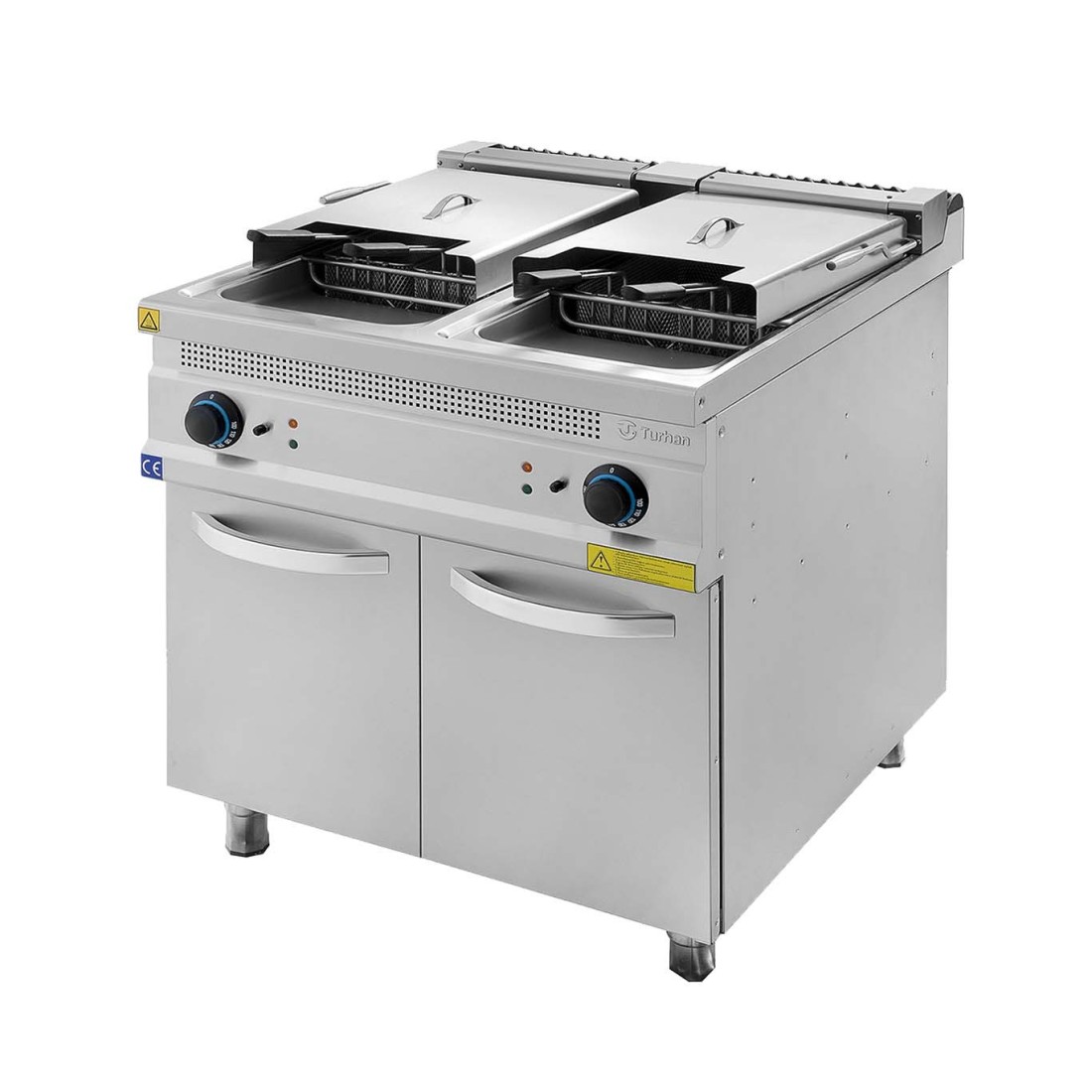 Freidora eléctrica industrial con mueble serie 930 Turhan cuba doble 16,5+16,5KW ref. CP-9097