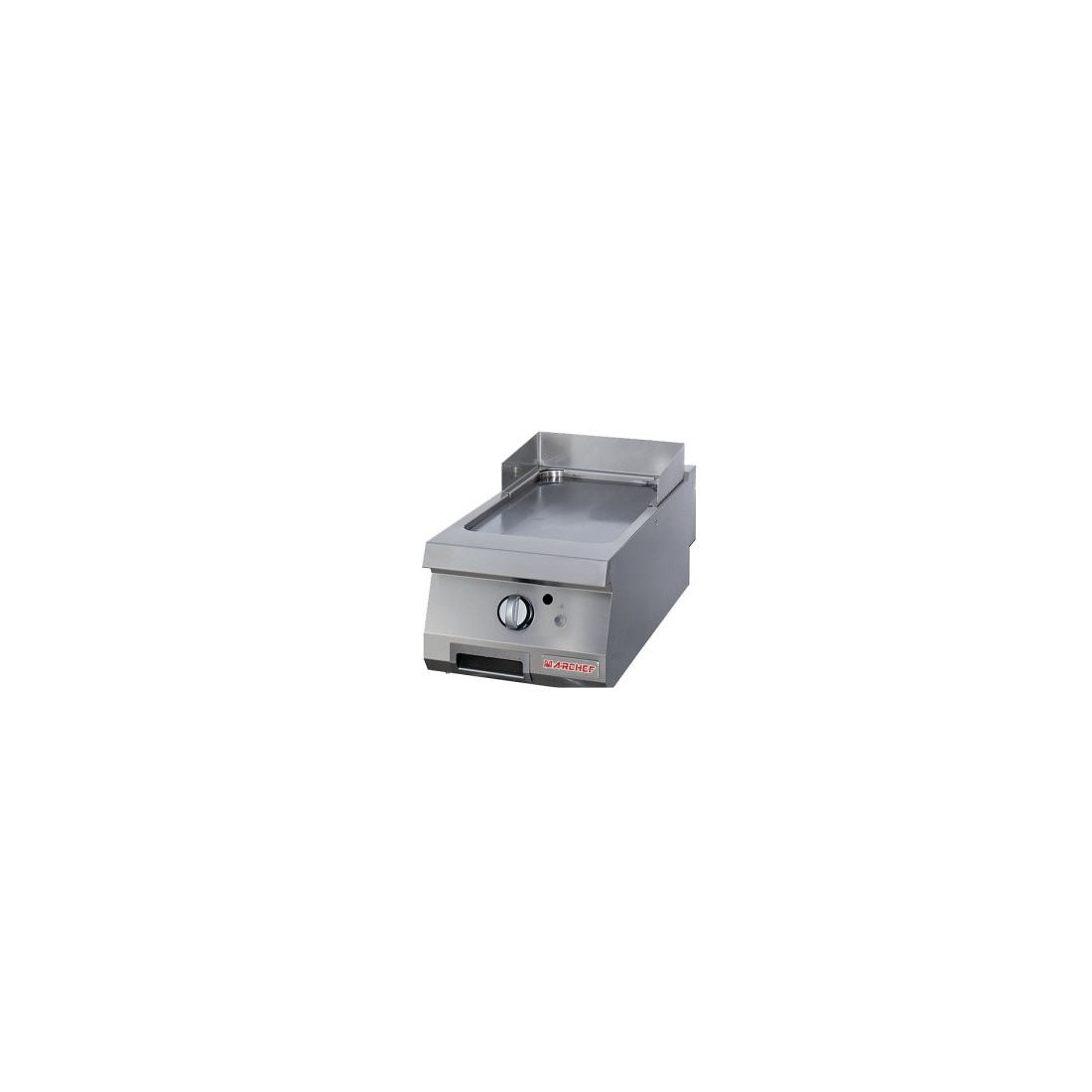 Plancha a gas industrial lisa cromo duro simple 400mm ref. CP-5047