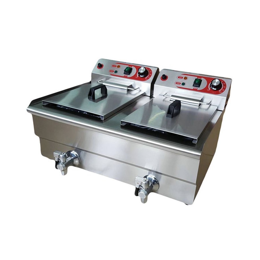 Freidora Eléctrica 10+10L Cuba Doble EF-132V 4,5+4,5KW