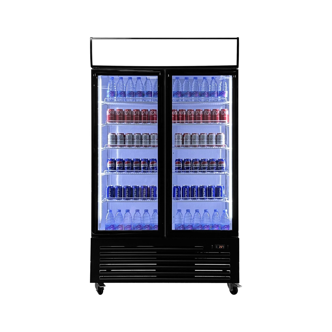 Armario expositor profesional refrigerado doble RB-900HS puertas correderas (imagen 3)