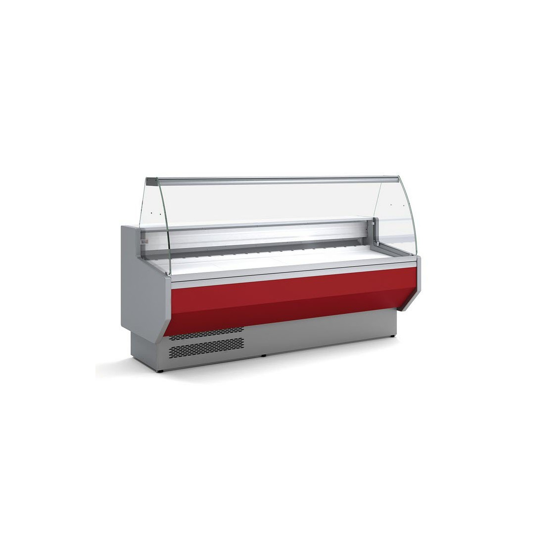 Vitrina expositora profesional VED-9-20-C 2000 cristal curvo frontal negro 3 puertas
