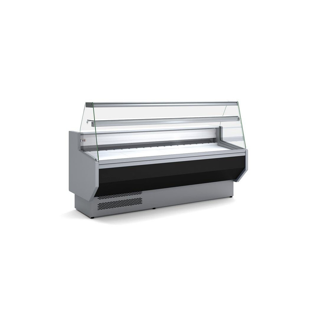 Vitrina expositora profesional VED-8-20-R 2000 cristal recto frontal negro 3 puertas (imagen 2)