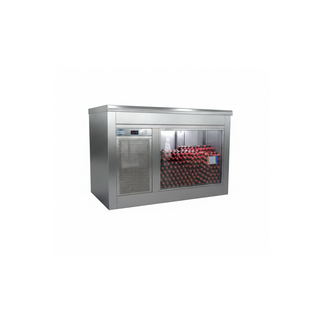 Vitrina profesional de acero inoxidable especial botellines 2 puertas ref. CP-VB-1500