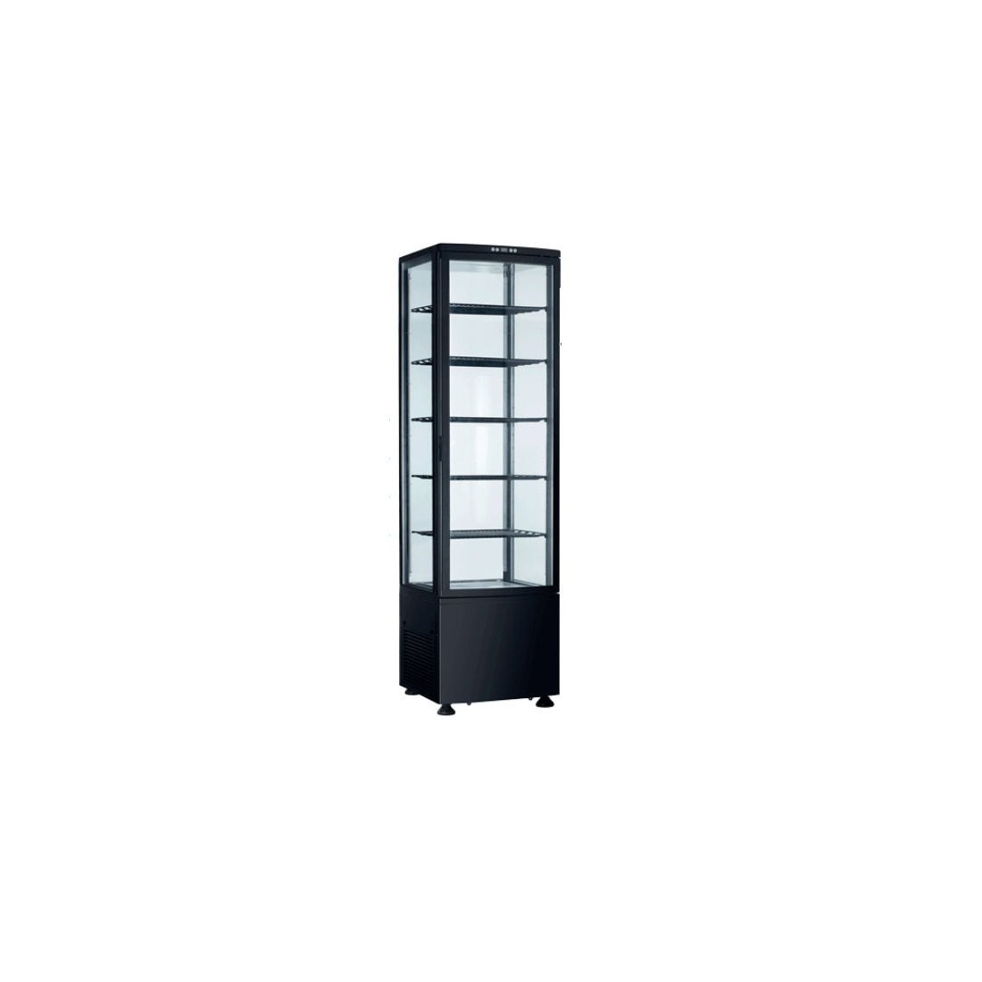 Vitrina refrigerada profesional RT-280L negra 1 puerta