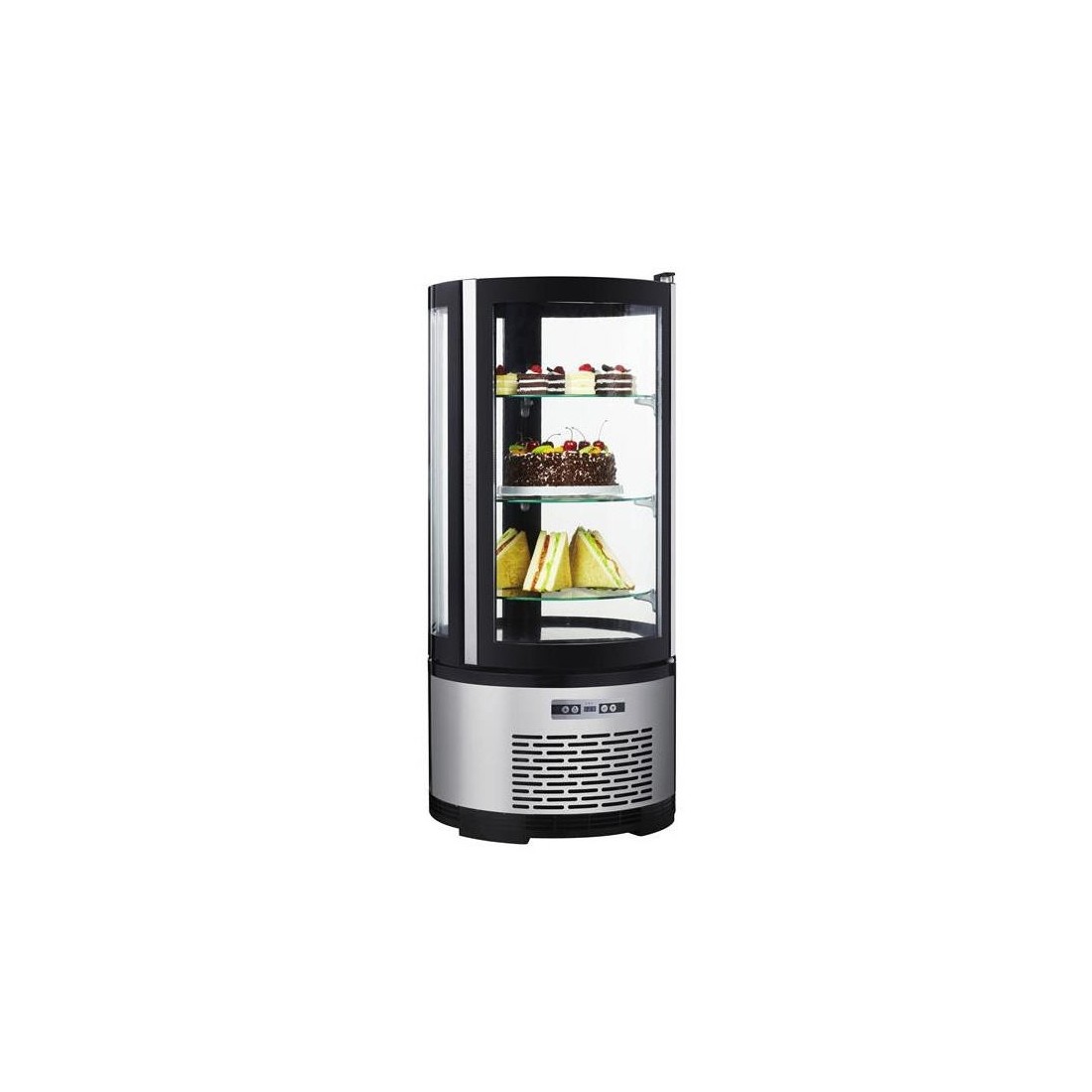Vitrina profesional fría redonda ARC-100R 1 puerta 100 litros