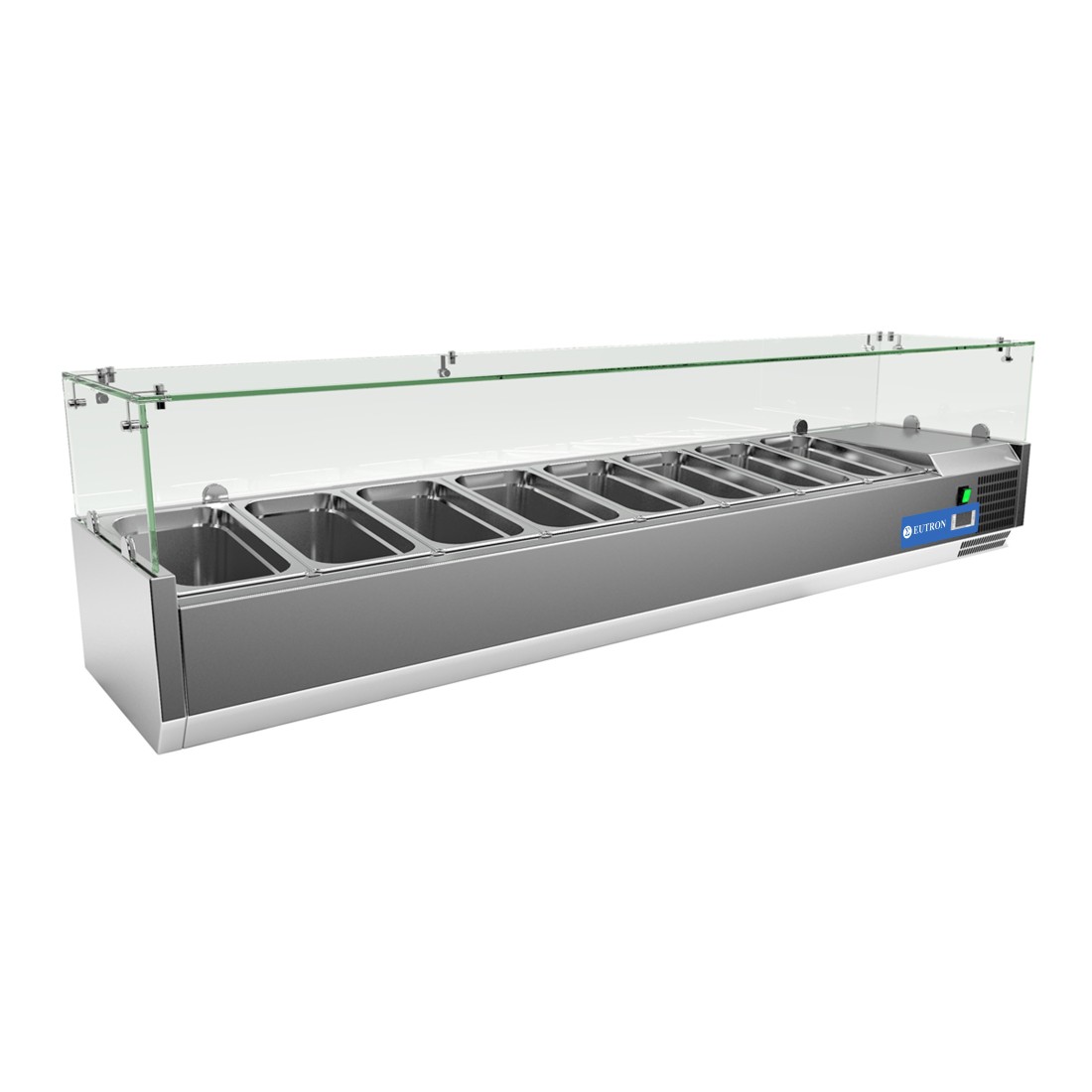 Vitrina refrigerada profesional expositora de ingredientes VR-1800 8 bandejas