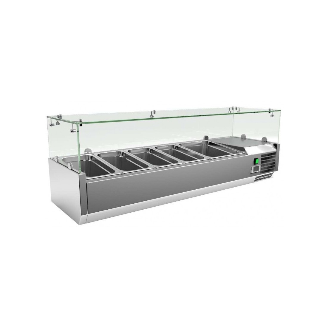 Vitrina refrigerada profesional expositora de ingredientes VR-1400 5 bandejas (imagen 2)