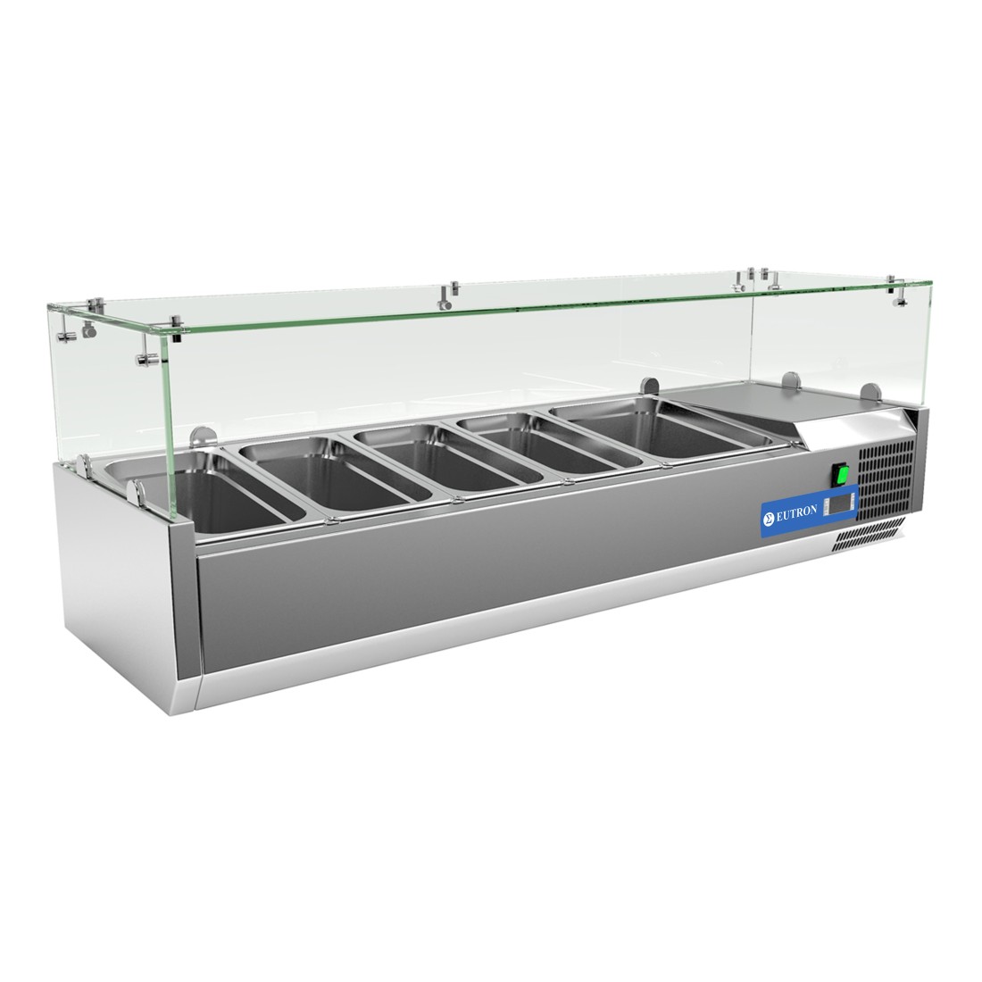 Vitrina refrigerada profesional expositora de ingredientes VR-1400 5 bandejas