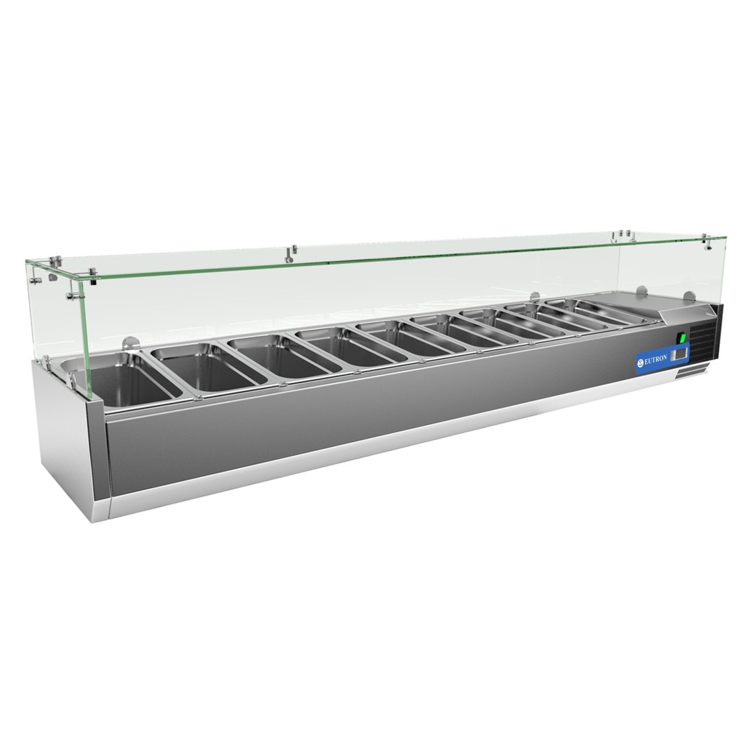 Vitrina refrigerada profesional expositora de ingredientes VR-2000 9 bandejas